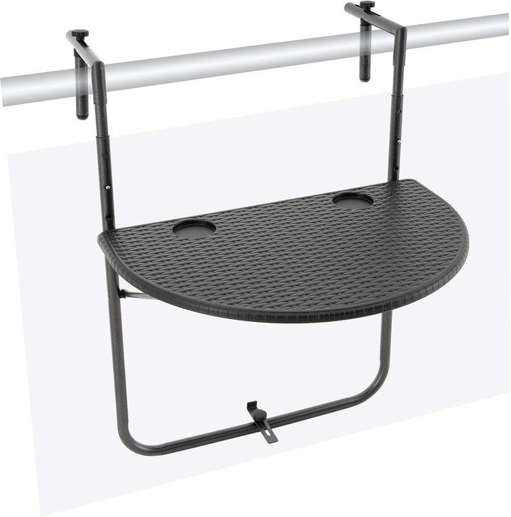 Nexos Trading Balkonhängetisch Balkontisch Wandklapptisch Hängetisch stabil klappbar 59,5 x 40 cm Fa