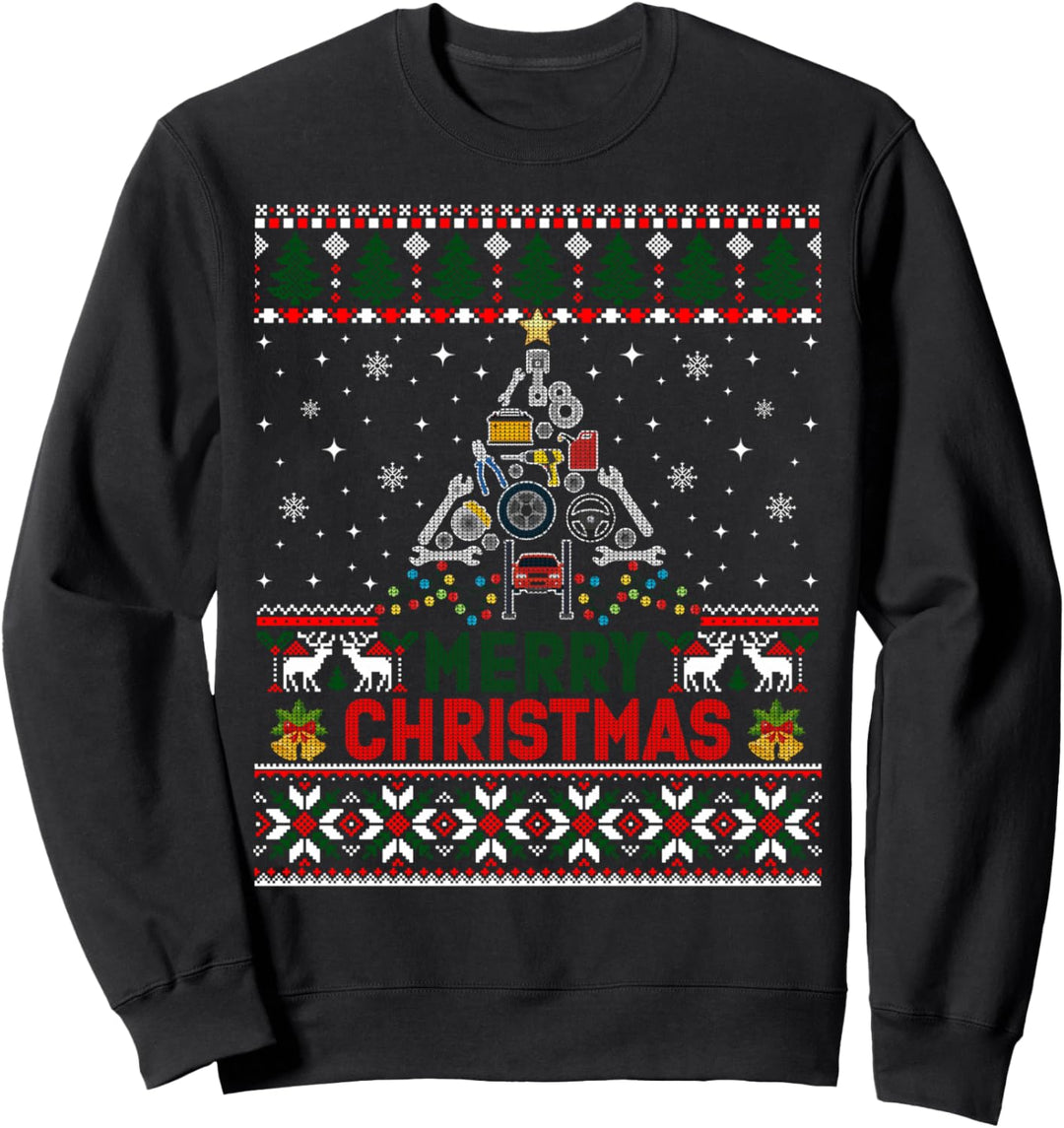 Mechaniker-Hemd Mechaniker Weihnachtsbaum hässlicher Pullover Sweatshirt