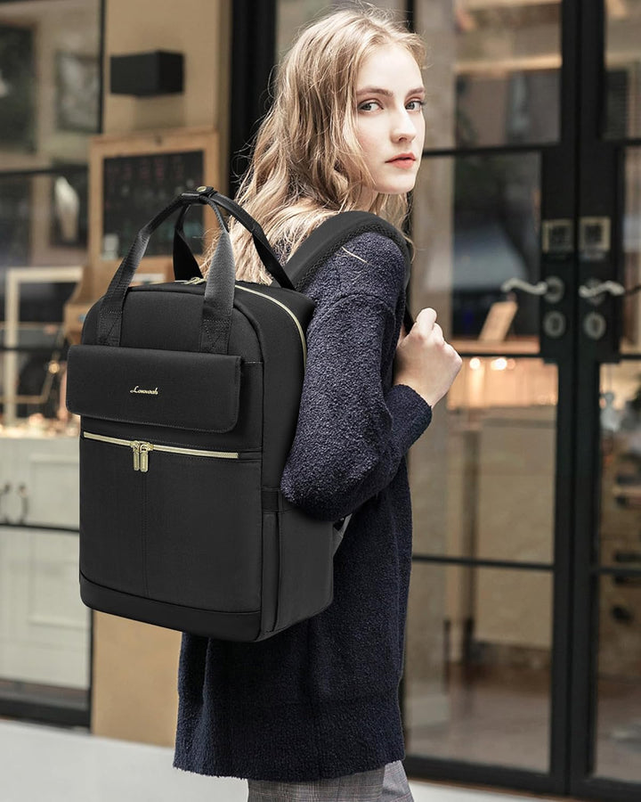 LOVEVOOK Rucksack Damen Gross, 17 Zoll Laptop Schulrucksack Teenager Mädchen mit Laptopfach, Reiseru