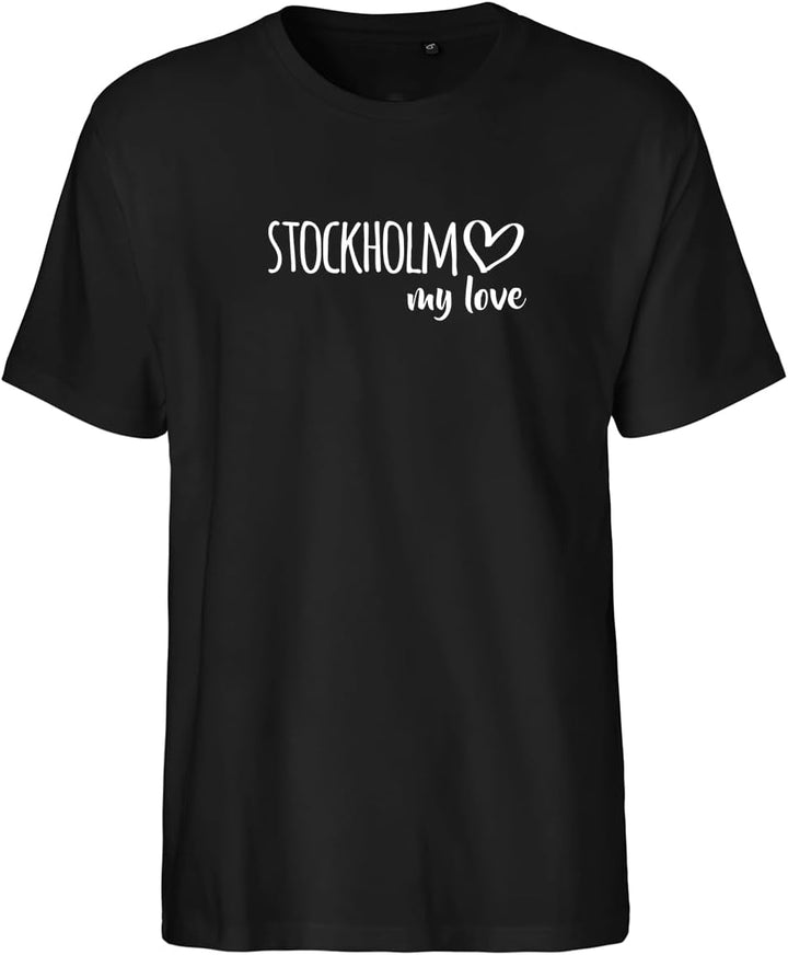 huuraa Herren T-Shirt Stockholm My Love Bio Baumwolle Fairtrade Oberteil Grösse S-3XL für alle Fans