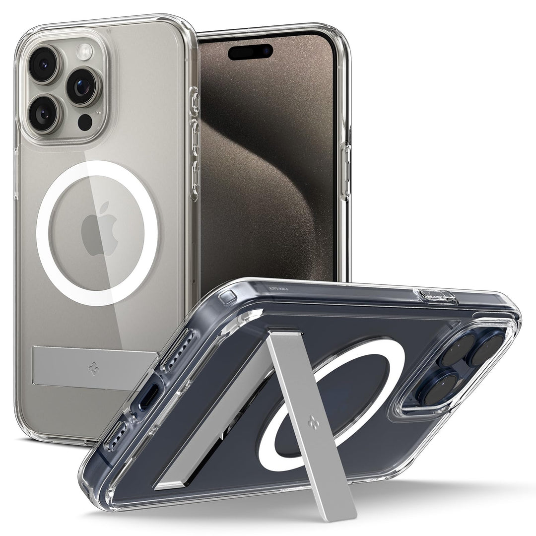 Spigen Ultra Hybrid S MagFit Hülle Kompatibel mit iPhone 15 Pro Max Kompatibel mit MagSafe -Crystal