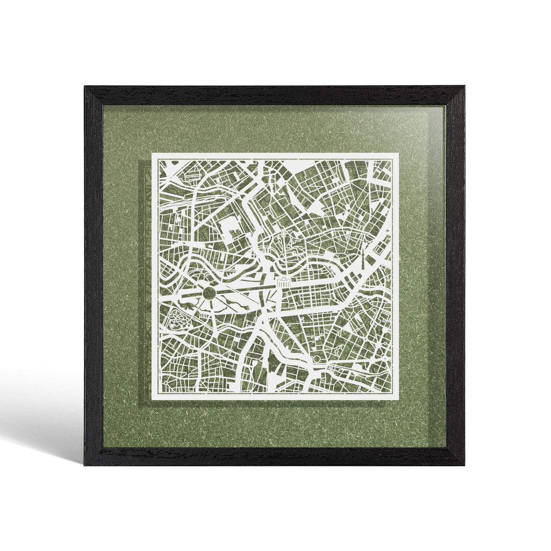 O3 DESIGN STUDIO - Marco de Papel para mapas, 22,8 x 22,8 cm, en Caja de Regalo, Fondo, autocambiant