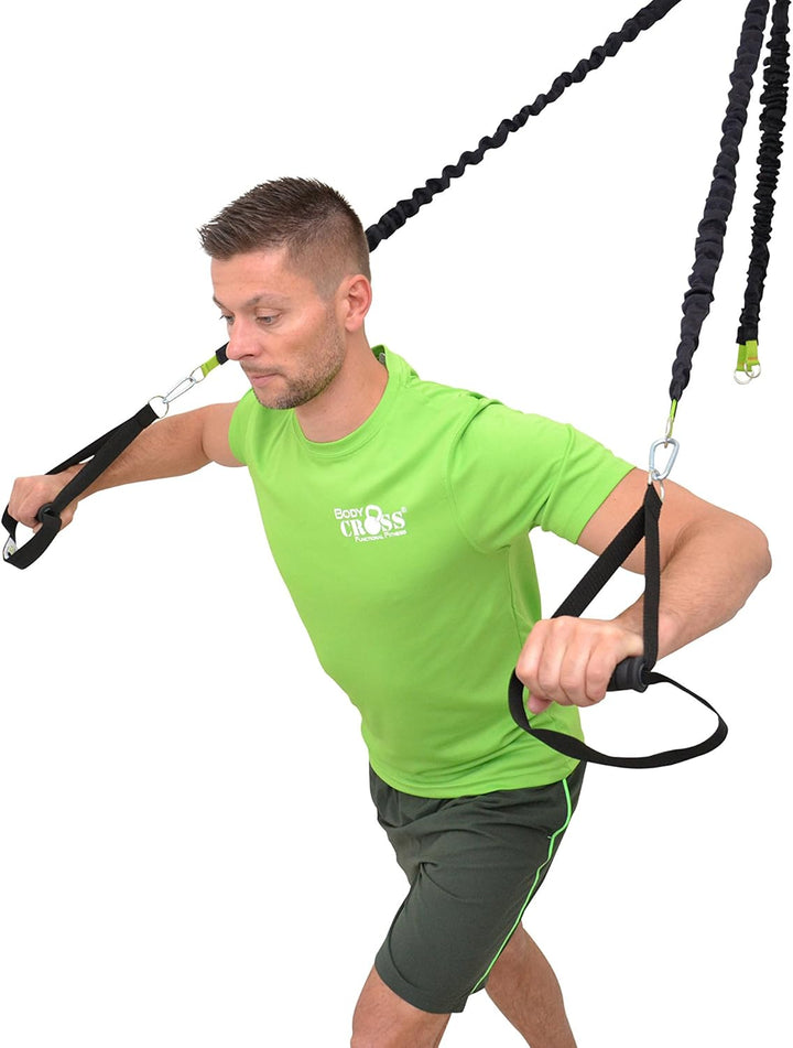 BodyCROSS Bungee Trainer System | Widerstandstrainer inkl. Übungsanleitung | Made in Germany BTS 100