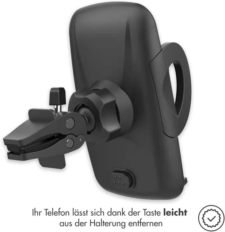 iMoshion Handyhalterung Auto Carbon – 360° drehbar & Automatik-System für alle Smartphones (4,7–7 Zo