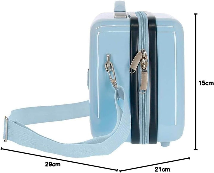 Disney Aristogatos Kulturbeutel, anpassbar, mit Schultertasche, Blau, 29 x 21 x 15 cm, starr, ABS 9,