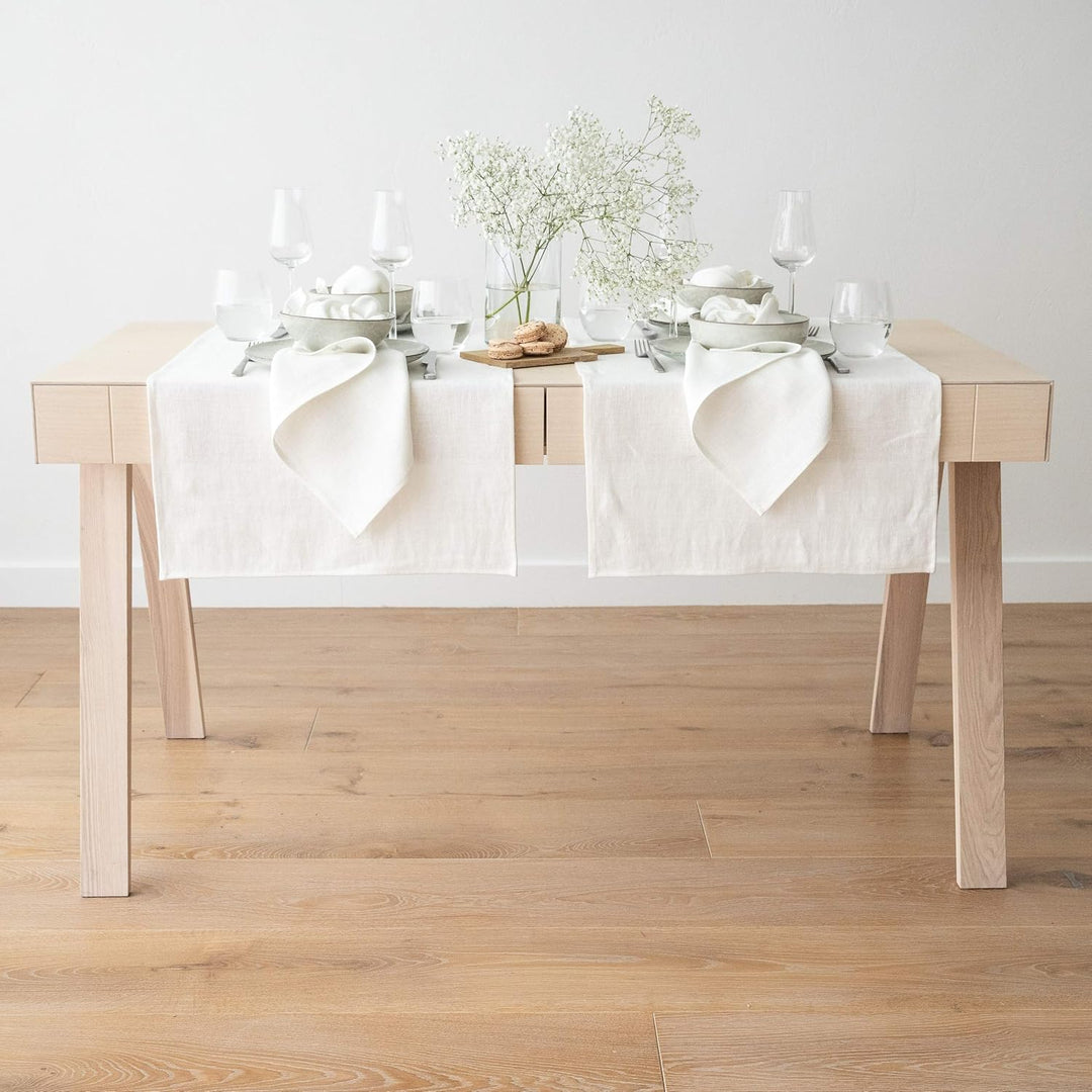 LinenMe Lara Servietten, 50,8 x 50,8 cm, gebrochenes Weiss, 4 Stück 20 x 20" Gebrochenes Weiss, 20 x