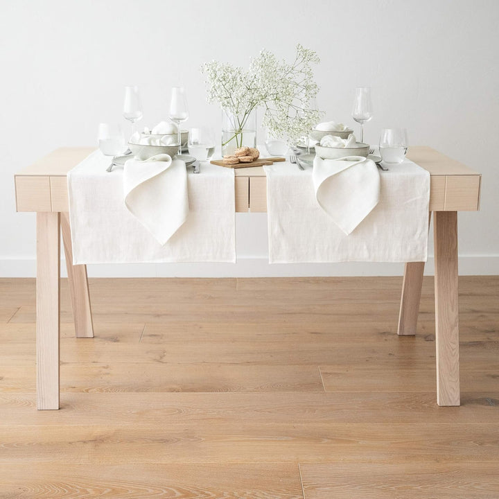 LinenMe Lara Servietten, 50,8 x 50,8 cm, gebrochenes Weiss, 4 Stück 20 x 20" Gebrochenes Weiss, 20 x