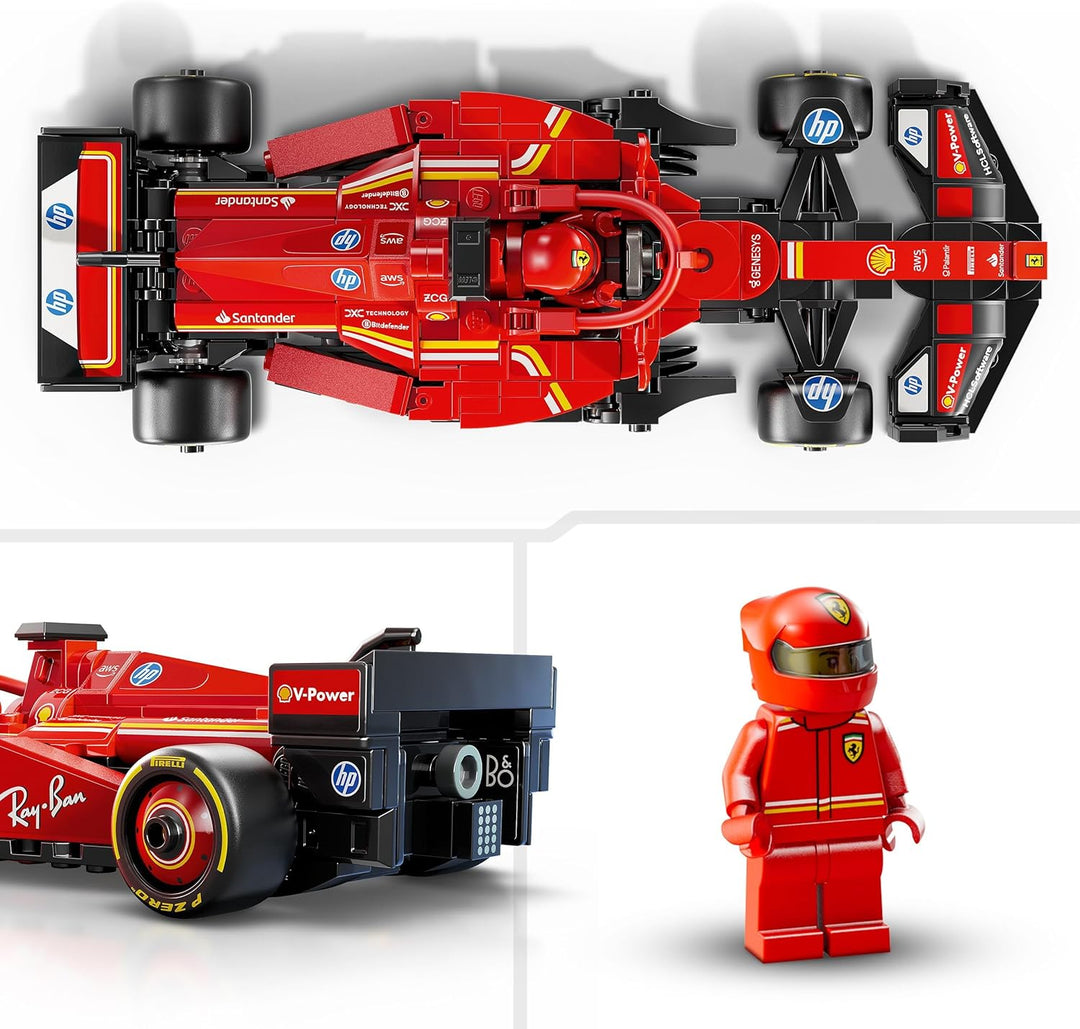 LEGO Speed Champions Ferrari SF-24 F1 Rennauto - Spielzeug mit Formel 1 Minifigur zum Sammeln - Baus