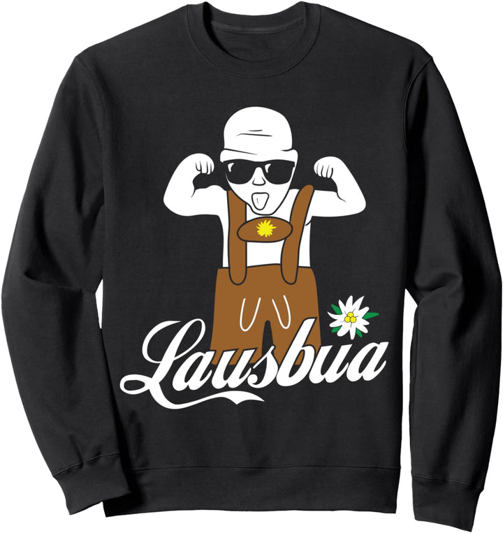 Lausbua mit Lederhose und Sonnenbrille Lustiges Bayern Tirol Sweatshirt