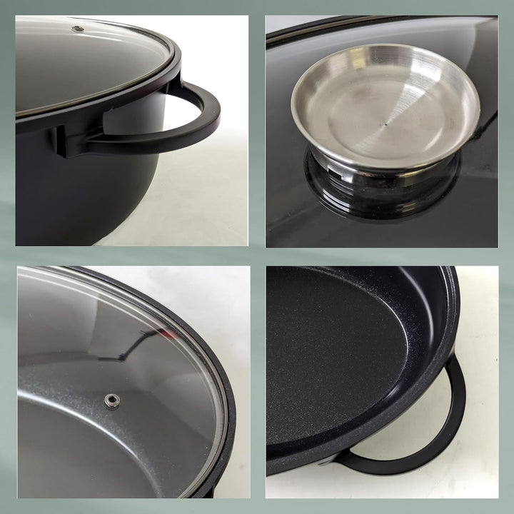 kela Bräter oval 8 Liter ATURA, Dutch Oven, Gussbräter mit Deckel Induktion, Aluguss keramisch besch