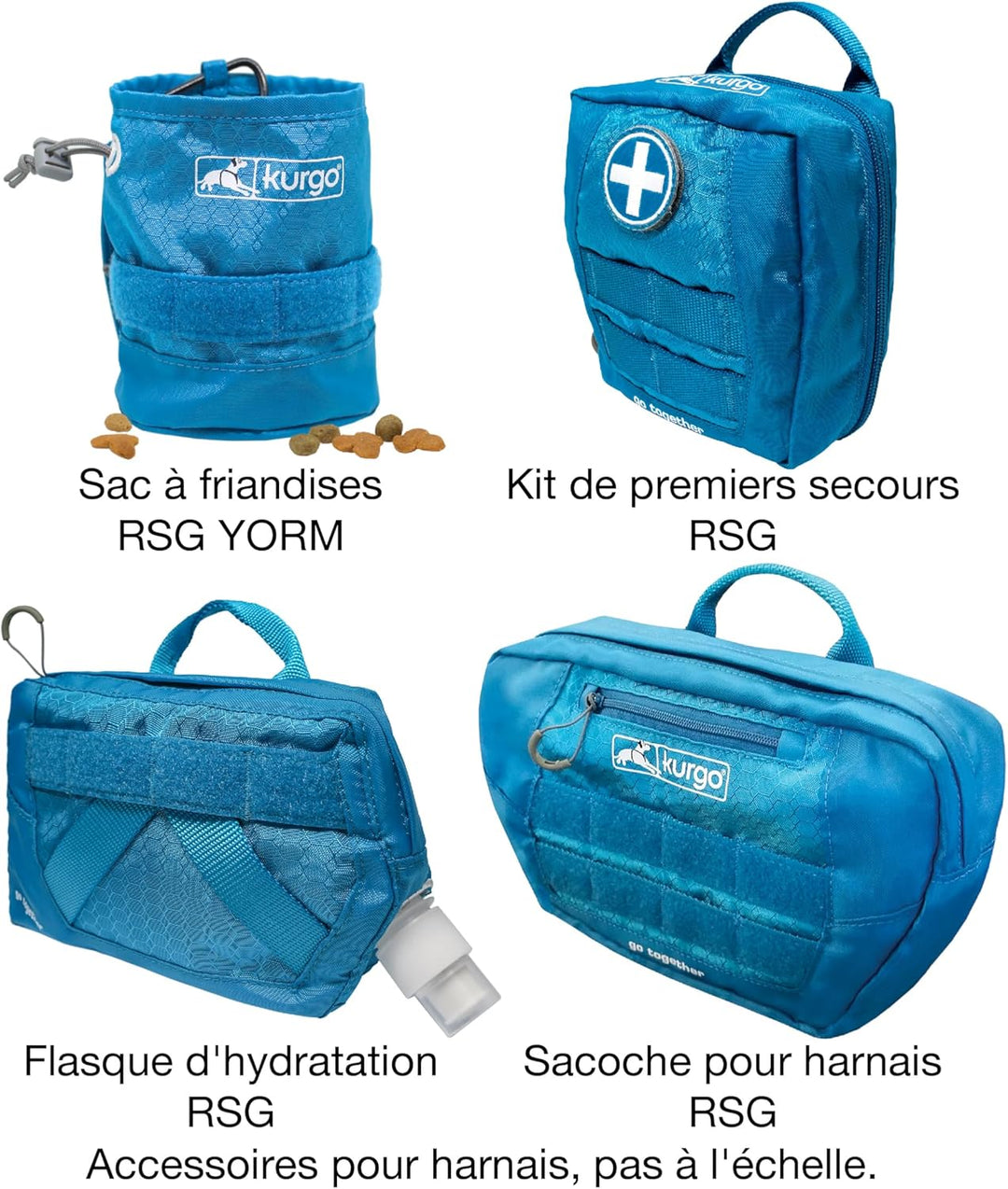 Kurgo RSG Townie Hundegeschirr, Einfaches Anlegen und Abnehmen, Einstellbare Brust- und Bauchgurte,