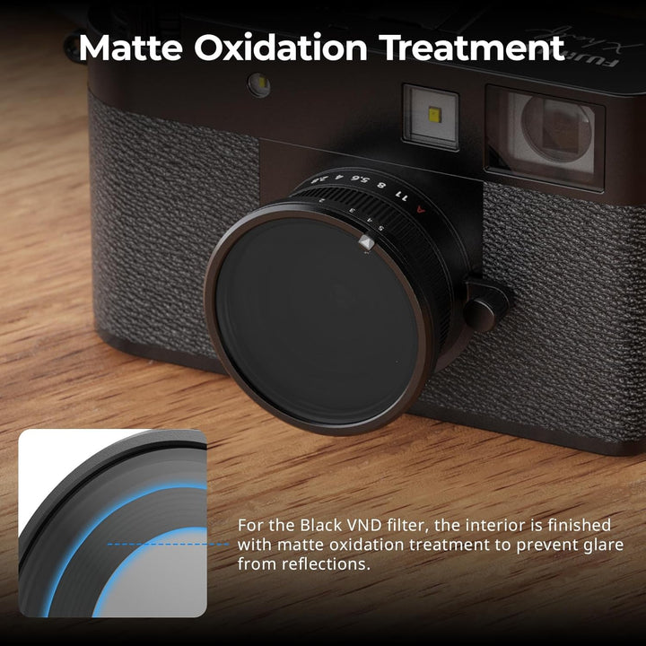 SMALLRIG Magnetischer VND-Filter ND2–ND32 für FUJIFILM X Half, Präzise stufenlose Einstellung von 1–