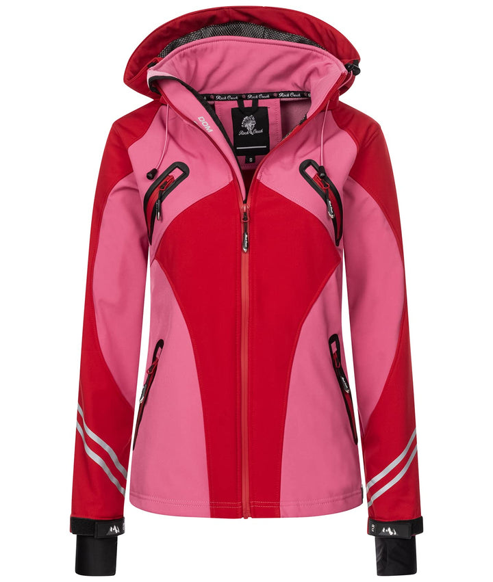 Rock Creek Damen Softshell Jacke Windbreaker D-466 XS Rot, XS Rot