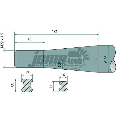 Frontladerzinken, Ballenzinken, Zinken 810mm M22 x1,5