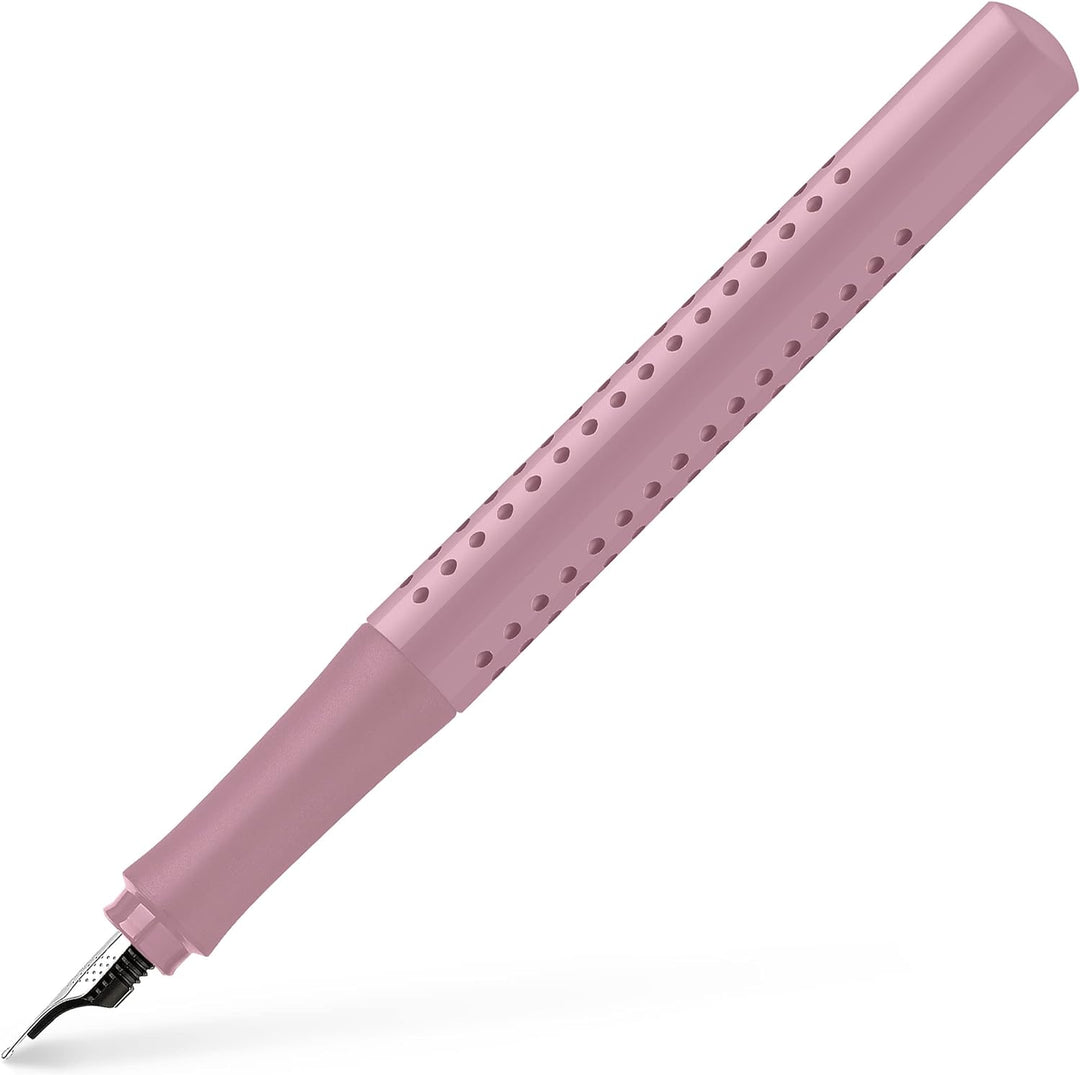 FABER-CASTELL 201528 - Schreibset Grip 2010, Kugelschreiber und Füller, rose shadows, 1 Stück rose s