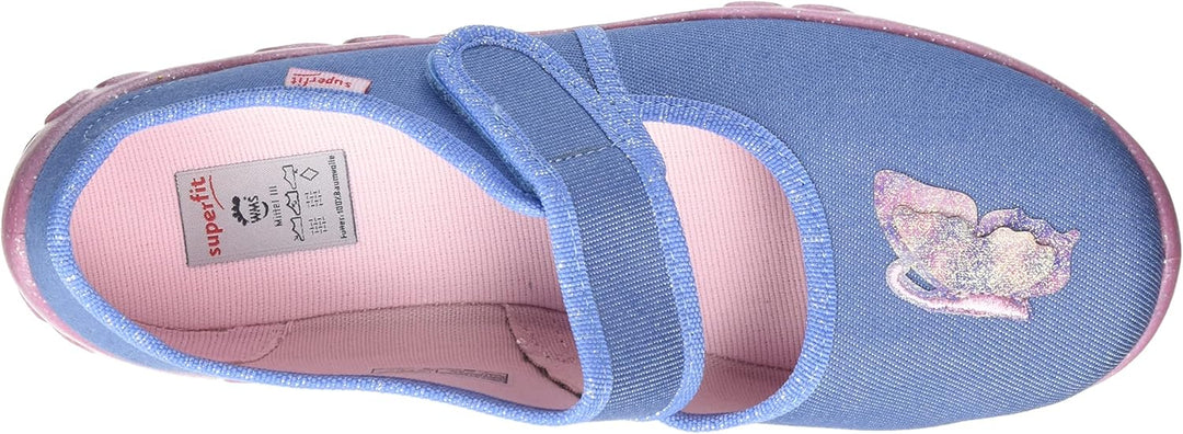 Superfit Mädchen Bonny Hausschuhe 23 EU Blau Rosa 8020, 23 EU Blau Rosa 8020
