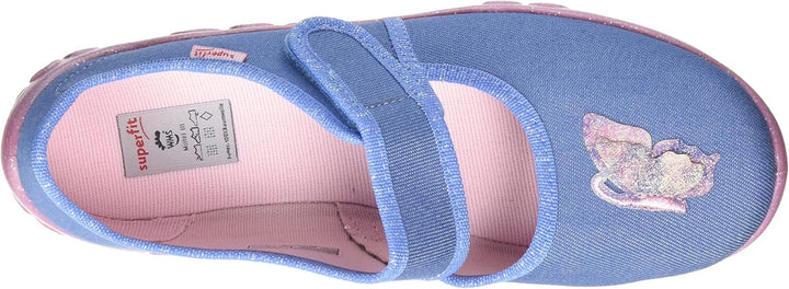 Superfit Mädchen Bonny Hausschuhe 23 EU Blau Rosa 8020, 23 EU Blau Rosa 8020