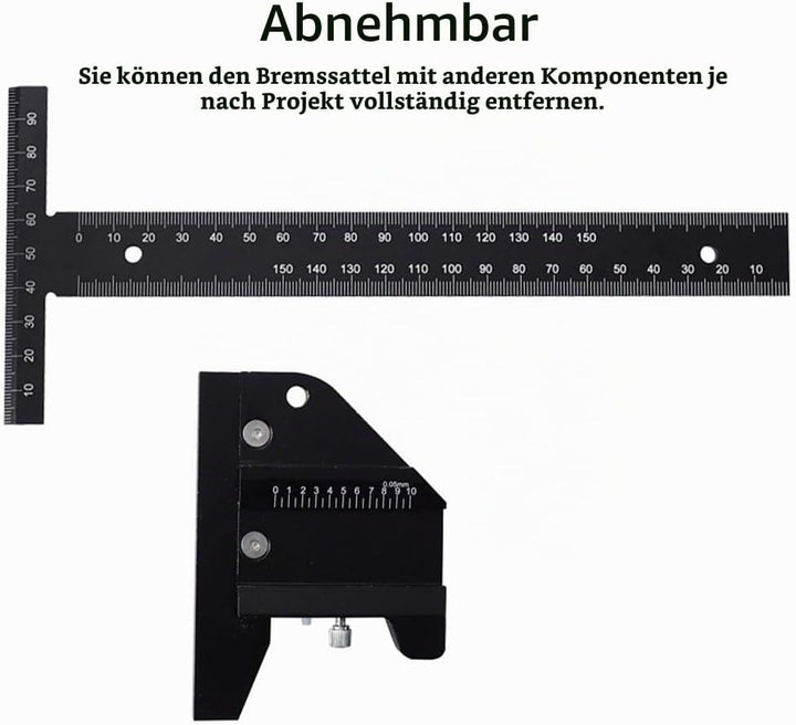 Holzbearbeitungsschreiber - Markierung T-förmiges Lineal Holzbearbeitungsschreiber DIY-Werkzeug Alum