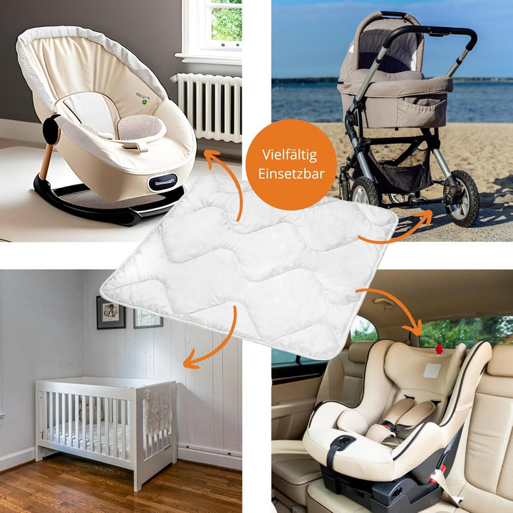 sleepling 196283 Baby 4-Jahreszeiten Babybettdecke | Kinder Bettdecke | Made in EU |100 | Wa