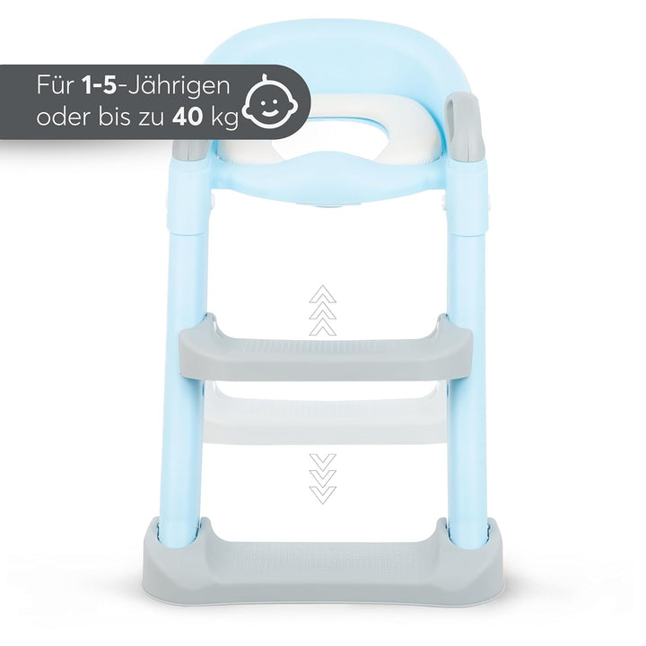 KikkaBoo Toilettensitz für Kinder mit Treppe LEA, Toilettentrainer, Zusammenklappbar & einstellbar,