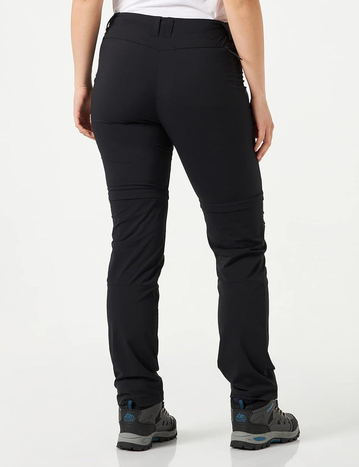 Jack Wolfskin Damen Glastal Zip Off Pants W Wanderhose 42 Schwarz, 42 Schwarz