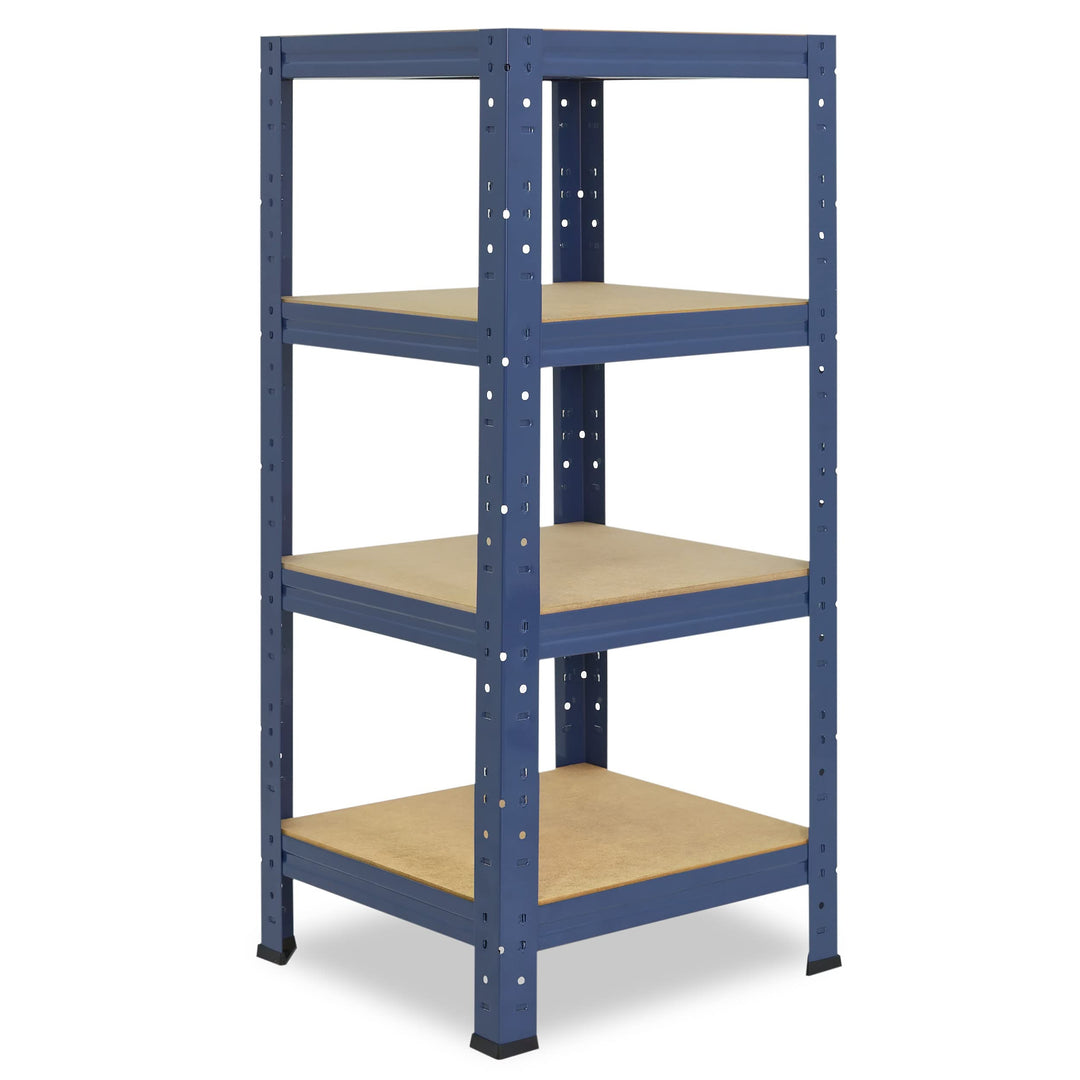 shelfplaza® 90x30x30cm Home Schwerlastregal blau/Metallregal mit 4 Böden/Kellerregal Metall, Garagen
