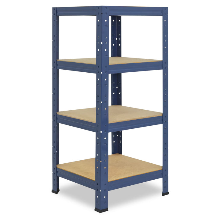 shelfplaza® 90x30x30cm Home Schwerlastregal blau/Metallregal mit 4 Böden/Kellerregal Metall, Garagen