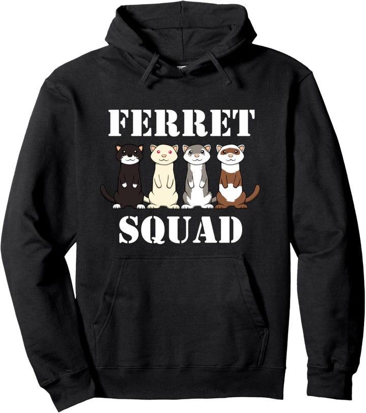 Team Frettchen Squad Niedlicher Nager Spruch Pullover Hoodie