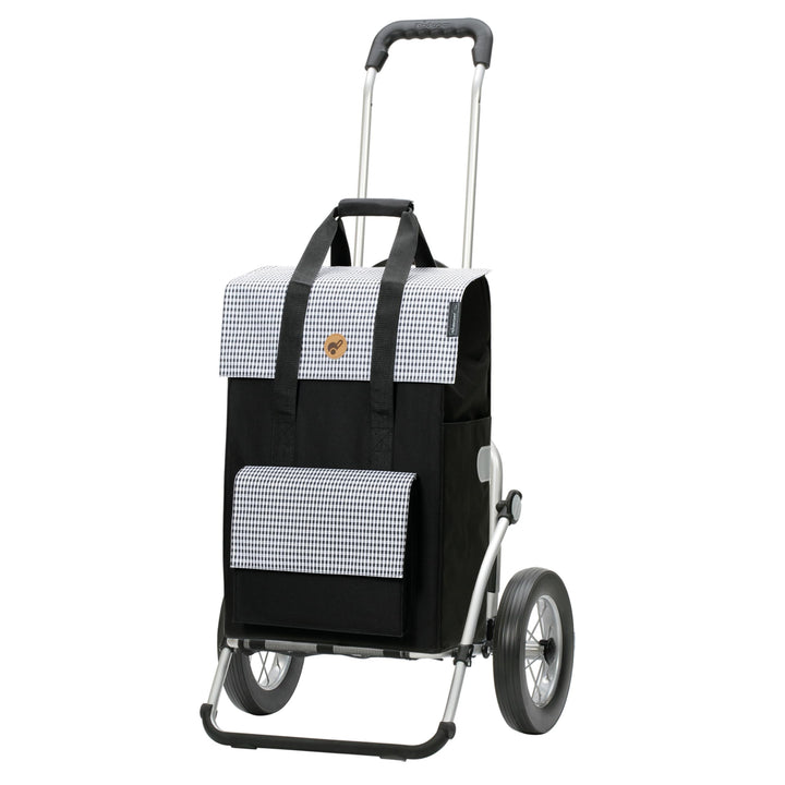 Andersen Shopper Royal mit Metallspeichenrad 25 cm und 54 Liter Tasche Milla schwarz Schwarz Alumini
