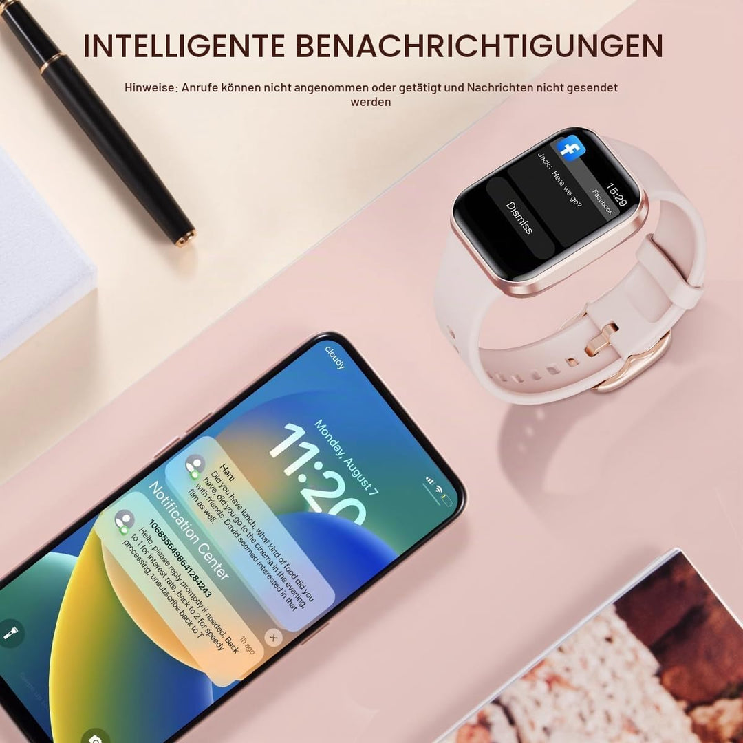 WalkerFit A1 Smart Watch for Woman Man, Fitness Tracker with Heart Rate/Sleep Monitor,Pedometer, IP6