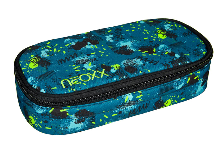 neoxx - Jump Schlamperbox - Recycelte PET-Flaschen, Hauptfach mit Reissverschluss, 10 Stifteschlaufe