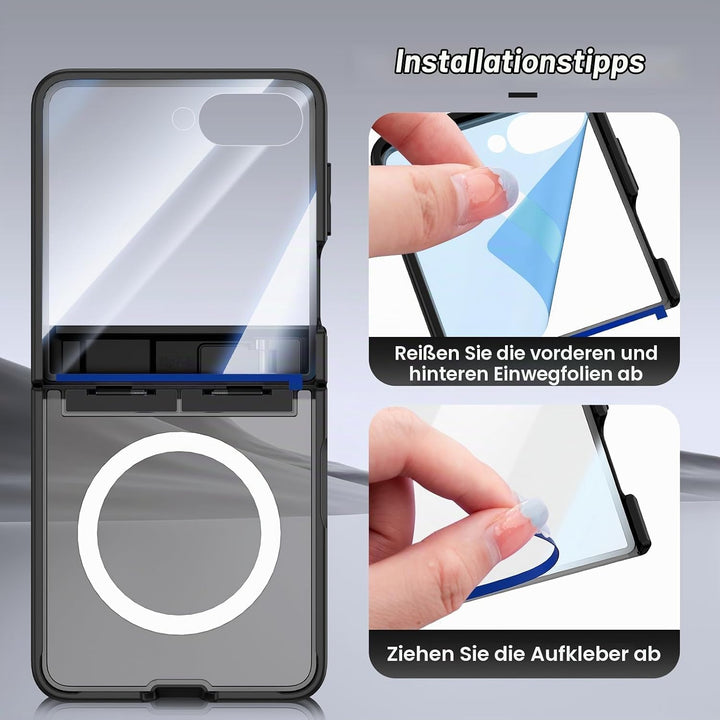 Doeshine für Samsung Galaxy Z Flip 7 Hülle [Not für Flip 7FE] mit Mag-Safe, Ständer und Displayschut