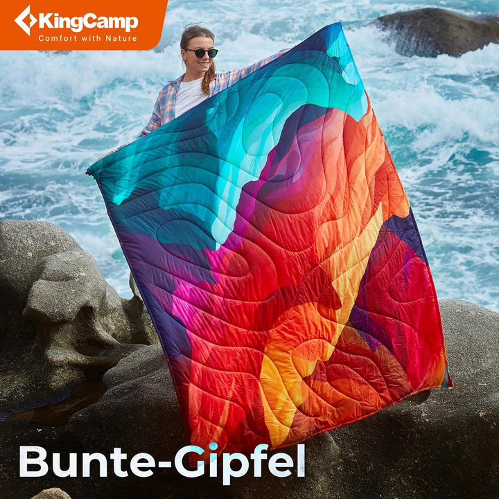 KingCamp Reisedecke Ultraleicht, Outdoor-Campingdecke Warme Wasserabweisend, Kompaktes kleines Packm