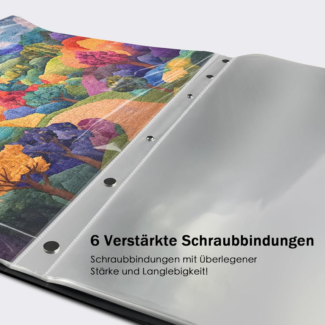 Nariolar Puzzle Aufbewahrungsordner für 1000 Teile – 24 HD-Taschen, Platz für 48 Puzzles, tragbar –