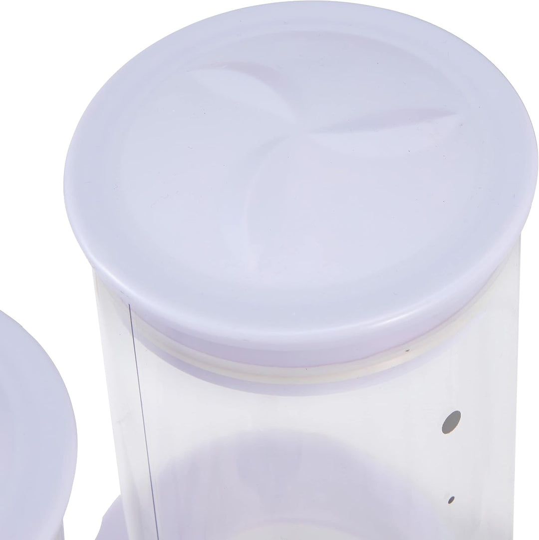 Relaxdays Müslispender doppelt, Cerealienspender für Müsli, Cornflakes, Süssigkeiten, Snackspender K