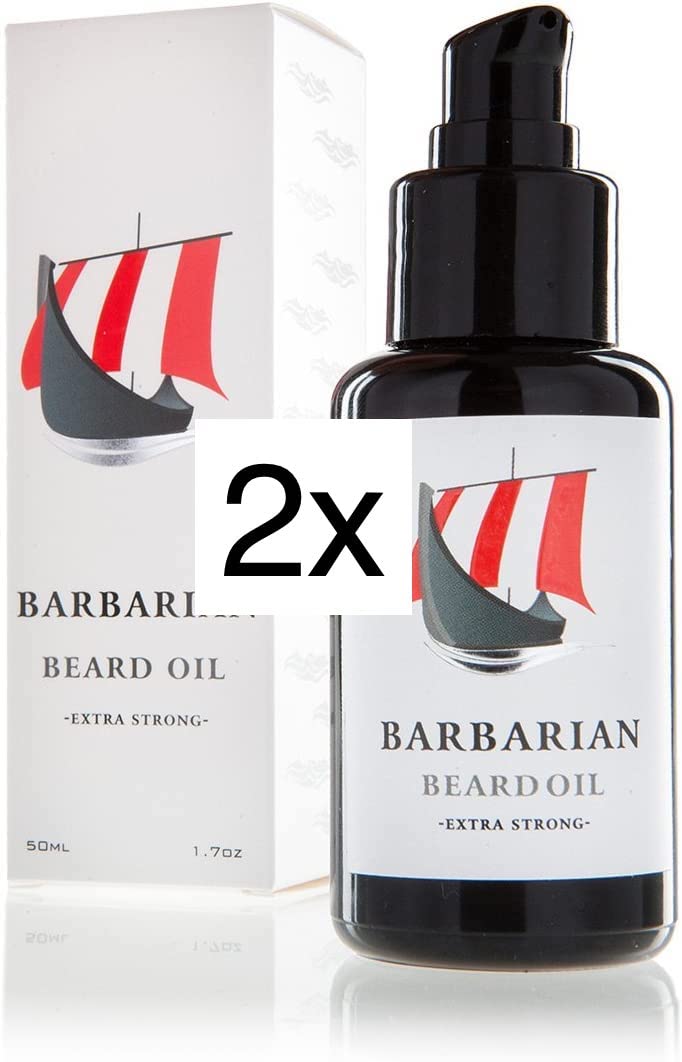 Doppelpack Bartöl Bartpflege Made in Germany - Mr. Burton´s Barbarian Beard Oil - 2x 50ml - spare üb