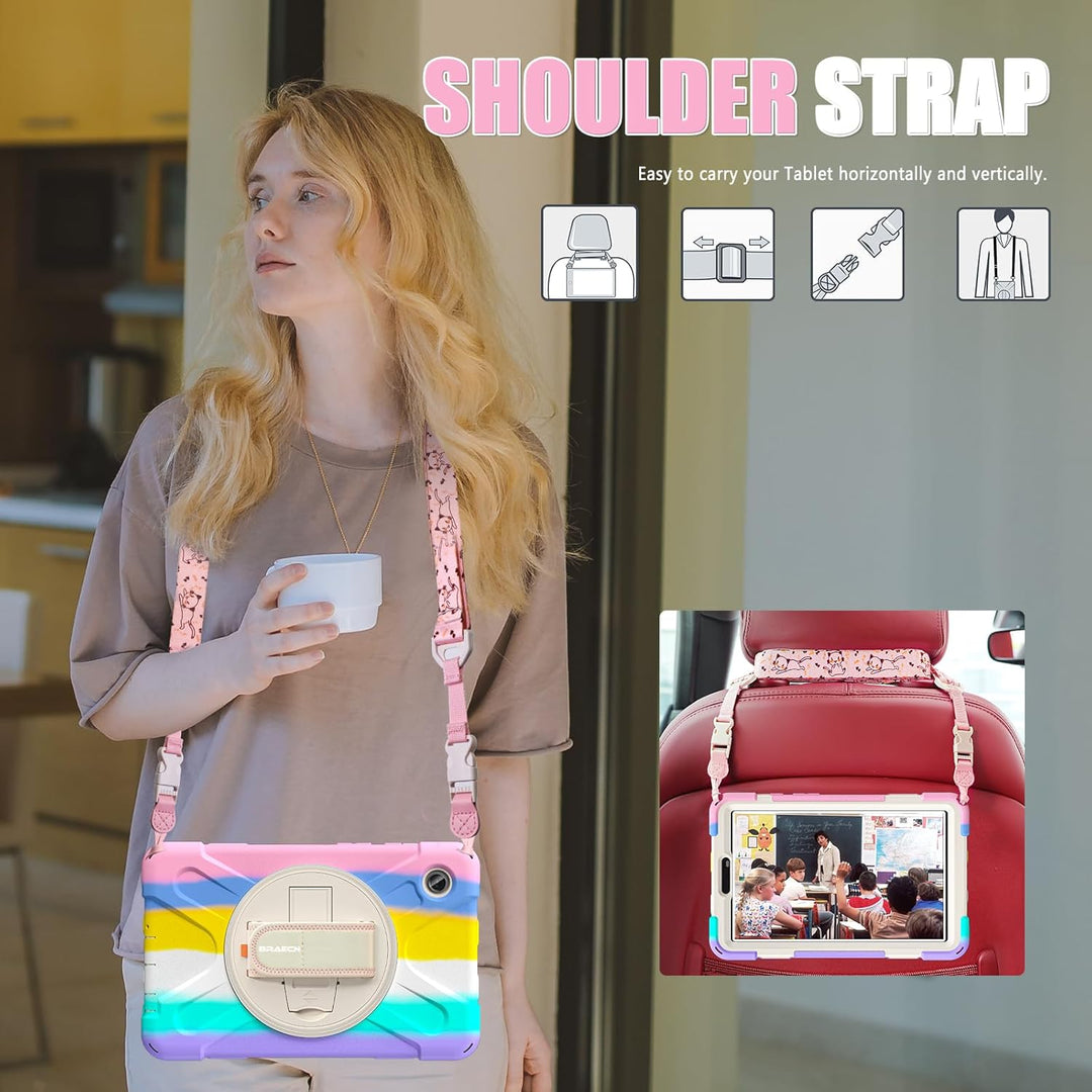 BRAECN für Samsung Galaxy Tab A9 Hülle 8,7 Zoll 2023 SM-X110/X115/X117, Stossfeste Robuste Tragbare