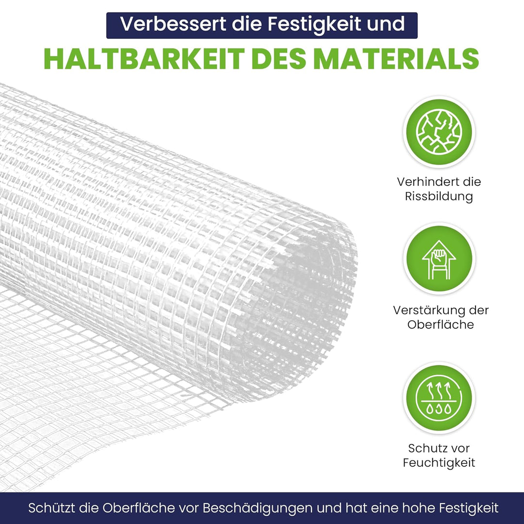 50 m² Putzgewebe 110 g/m² Glasfasergewebe Armierungsgewebe 5.5 Kilogramm, 5.5 Kilogramm