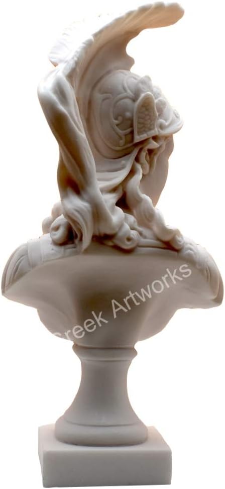Athena Minerva Büste Kopf griechische römische Göttin gegossene Marmor-Skulptur 37 cm