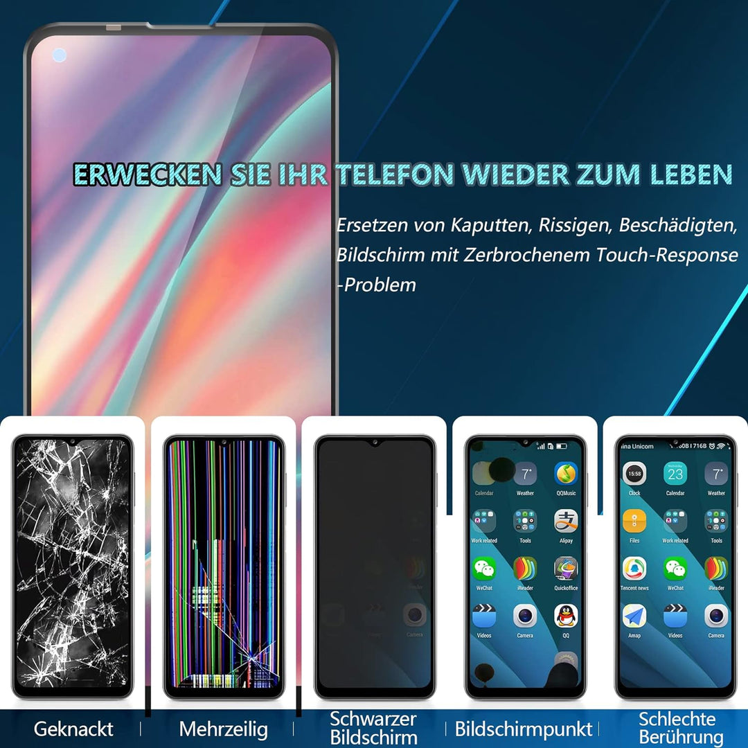 RongZy Display für Wiko View 5/View 5 Plus LCD Bildschirmersatz Digitizer Touchscreen Montiert Ersat