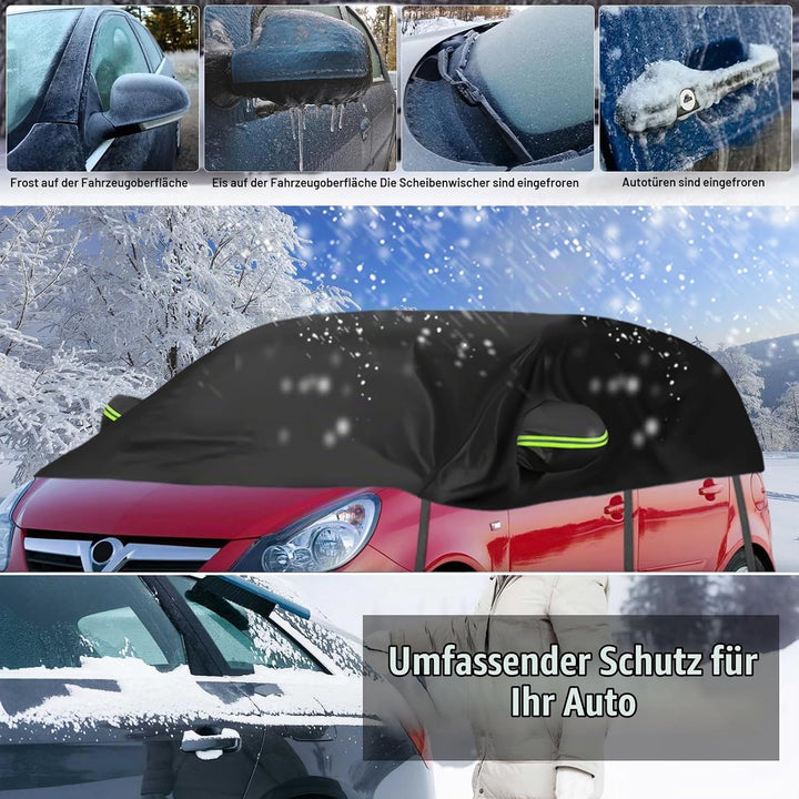 Autoabdeckung Ersatz für Opel Corsa D Renault Clio Peugeot 208, Universelle Sonnenfest Hälfte Autoab