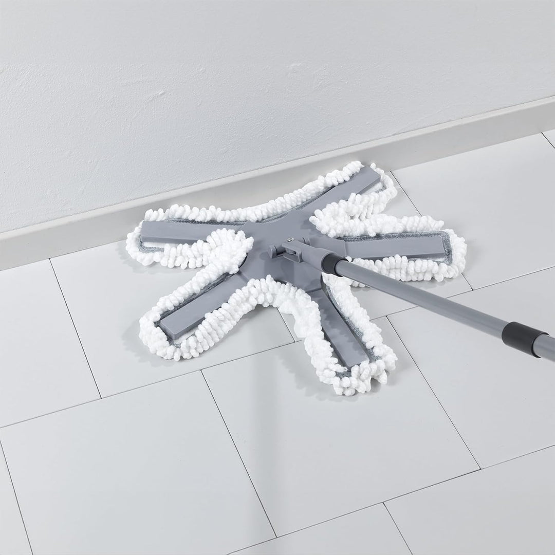 Bodenwischer Mod. Oktopus Teleskopstiel verstellbar 360 Grad Duo-Knickgelenk aus Karbonstahl Masse 4