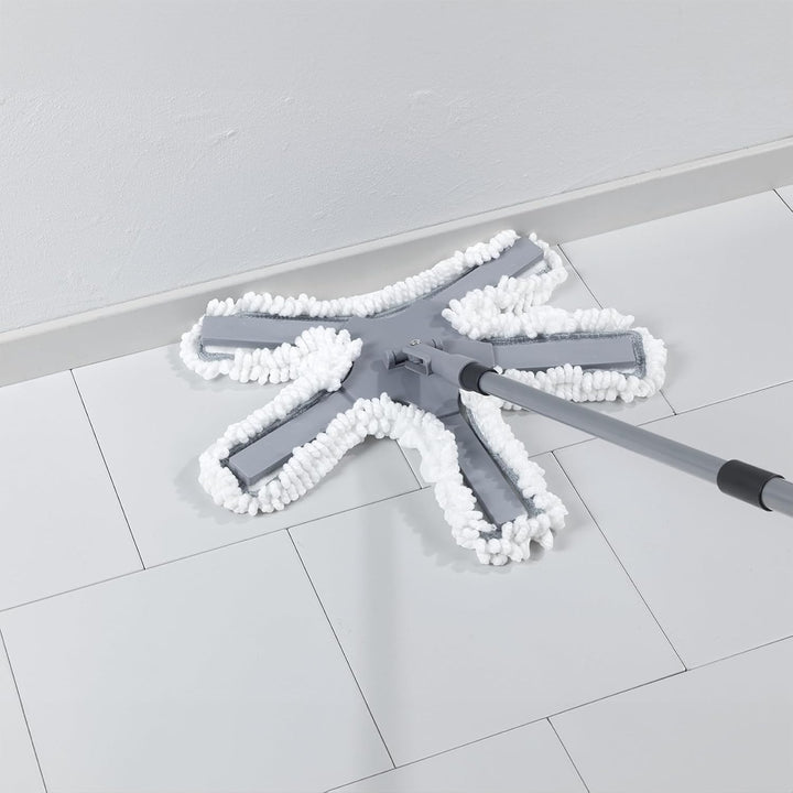 Bodenwischer Mod. Oktopus Teleskopstiel verstellbar 360 Grad Duo-Knickgelenk aus Karbonstahl Masse 4