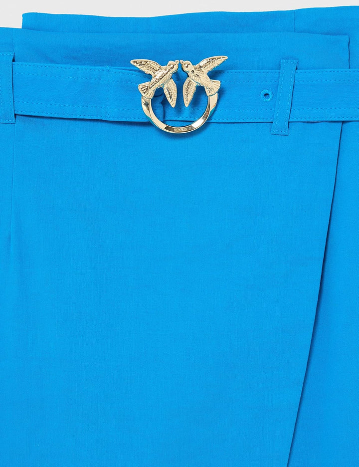 Pinko Damen IVRA Gonna LINO Stretch Con FI Rock, F71_BLU DIRETTORIO, 36
