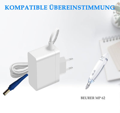 MULTIM 30V Maniküre/Pediküre Ladegerät Netzteil für Beurer Maniküre, Kompatibel mit Beurer MP 62 MP