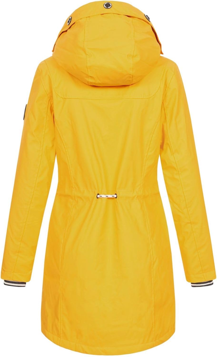 NEW VIEW Damen Regenjacke wasserabweisender Parka Annika Long mit Kapuze XXL Gelb (Golden Rod) 3, XX