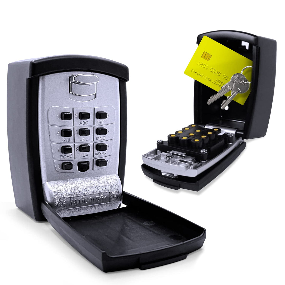 KeyGuard SL-590 Schlosskasten für Schlüssel, Wandmontage, Schwarz Wandhalterung, Wandhalterung