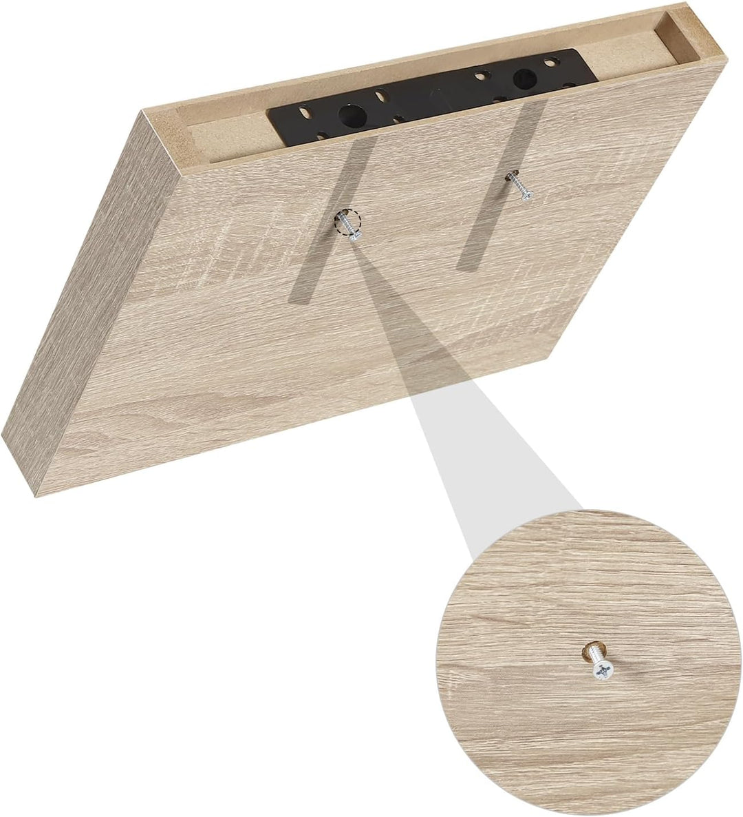 EUGAD Wandregal Wandboard 4er Set Hängeregal Holz Board Modern Eiche Gelb 25x23x3,8cm 0112QJ-4 Eiche