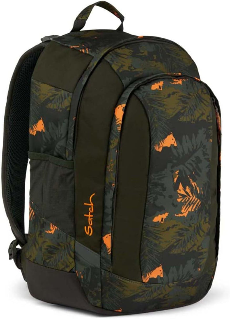 satch Air Schulrucksack Set 3tlg. inkl. Schlamperbox und Sporttasche Jurassic Jungle, Jurassic Jungl