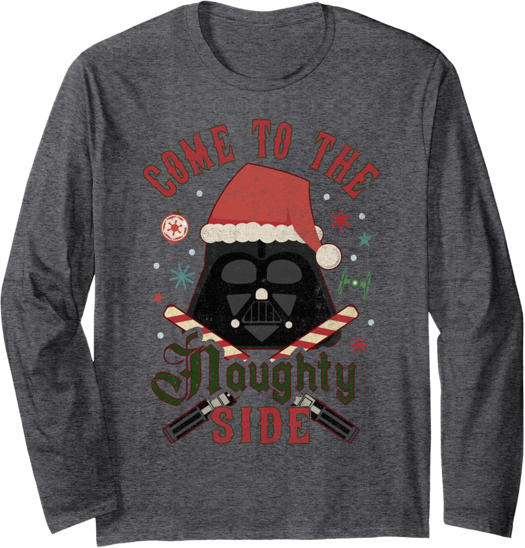 Star Wars Christmas Darth Vader Come To The Naughty Side Langarmshirt